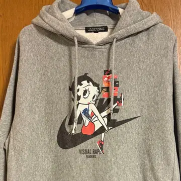PANDEMIC 베티 프린트 후드티 L 그레이
