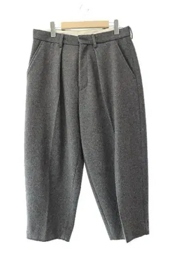 그레이 울 혼방 테이퍼드 슬랙스