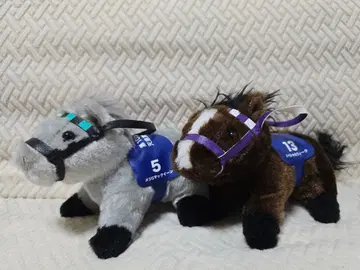 봉제 인형 경주마 세트 2마리