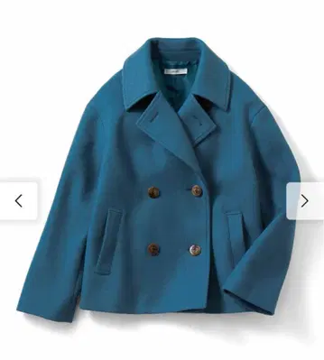 [ IEDIT ] 이디트 숏 P 코트 피콕 블루 S 사이즈