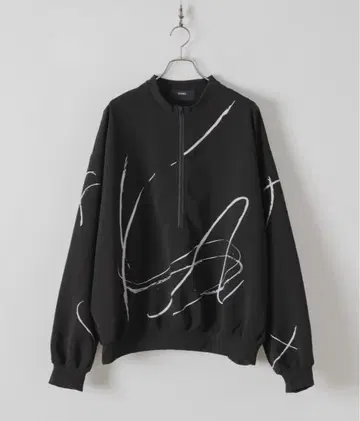 DOOPZ 하프 지퍼 페인트 맨투맨