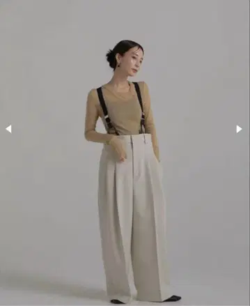 [ 새상품급 ] louren suspenders wide pants