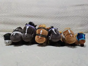 경마 말 봉제 인형 세트