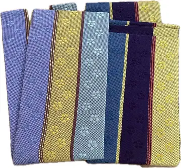 꽃무늬 반폭 오비 2개 세트