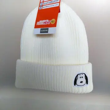 [ 새상품 ] 스누피 니트 모자 화이트 여성용 57.5cm 아크릴