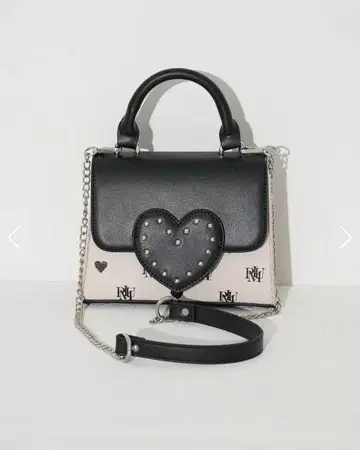 pium 프론트 하트 모노그램 미니 백