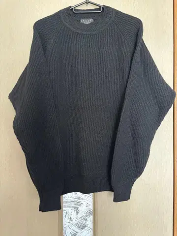 [ 새상품급 ] GROSBEC 다크 그레이 리브 니트