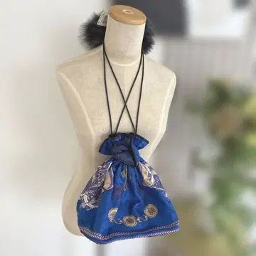 새상품 manipuri 실크 리본 포함 복조리 백