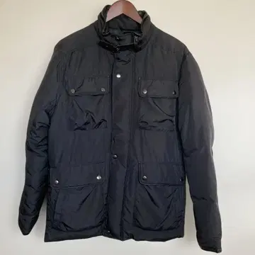 남성용 L 사이즈 다운 자켓 블랙 다운 50% 페더 50% 방한