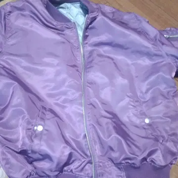 퍼플 MA-1 스타일 자켓