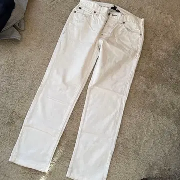 화이트 데님 팬츠 L