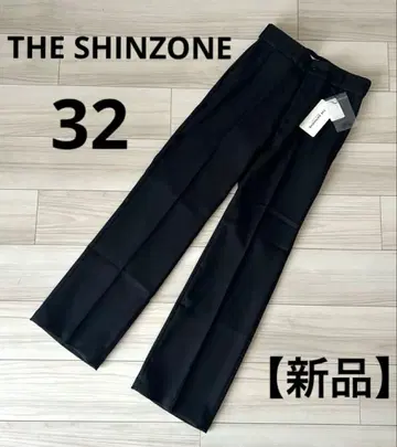 [ 새상품 ] THE SHINZONE 블랙 센터 프레스 팬츠 32