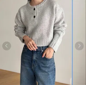 CANAL JEAN El mar 믹스 헨리넥 니트 그레이