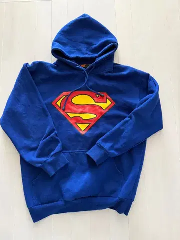 슈퍼맨 후드티 M 파랑