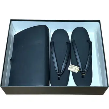 미사용 고급 천연 가죽 제품 24cm 포멀 상복 백 조리 2종 세트