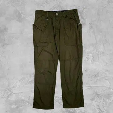 00s vintage 카키 밀리터리 워크 팬츠 멀티 포켓