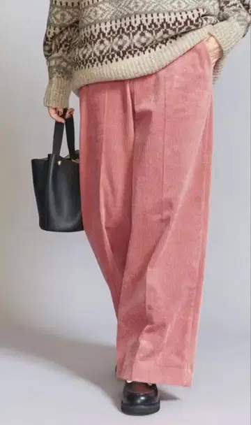 미사용 새상품 BEAUTY&YOUTH 코듀로이 와이드 스트레이트 팬츠 S