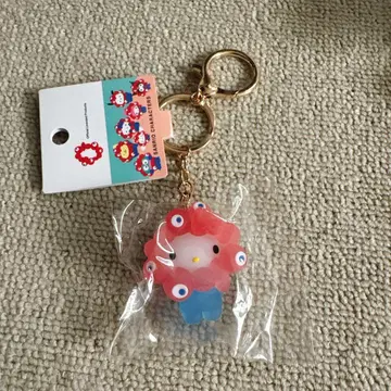 만박 산리오 미야쿠미야쿠 입체 마스코트 키링 클리어 헬로키티