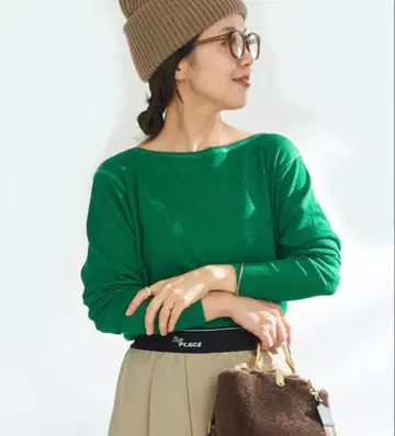 [ plage ] 플라주 워셔블 리브 풀오버 그린
