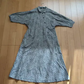 기 에몬 7부 소매 쿠루메가스리 원피스