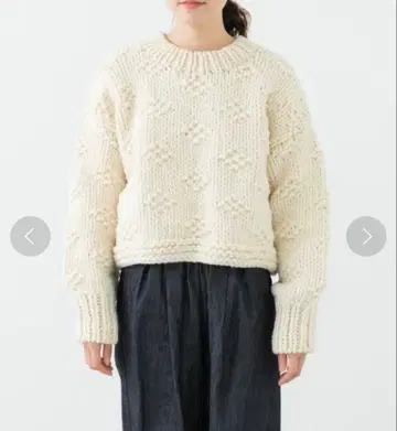 kagure 페루 로우 게이지 숏 니트