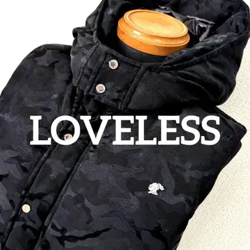 es30 LOVELESS 카모 패턴 다운 베스트 2way 블랙 남성용 S