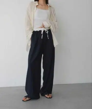 CANAL JEAN sommer 더블 허리 이지 팬츠