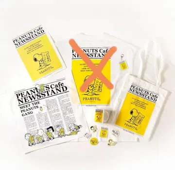 PEANUTS Cafe NEWSSTAND 굿즈 6점 세트