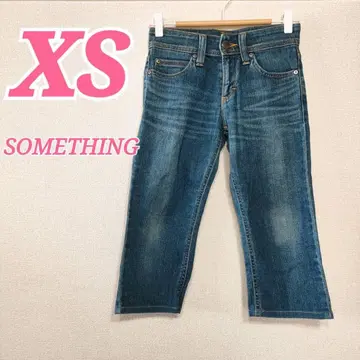 SOMETHING 인디고 데님 팬츠 XS 하프 팬츠 캐주얼