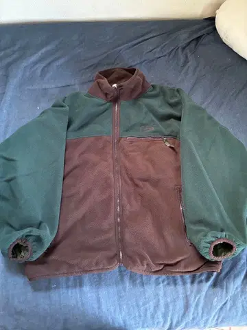 Keboz 플리스 자켓 다크 그린 브라운