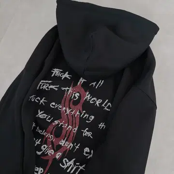 새상품 Slipknot 지퍼 후드티 블랙 남성용 락 밴드