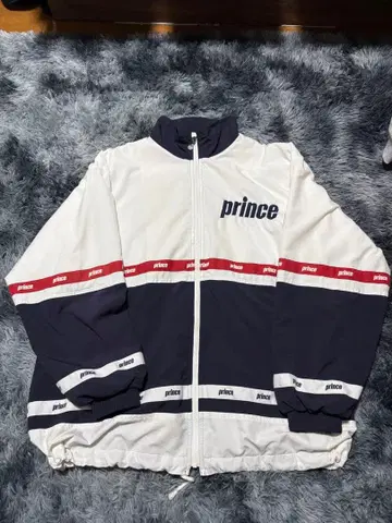 프린스 나일론 자켓 화이트/네이비/레드