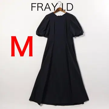 H4390 프레이 아이디 버블 슬리브 플레어 롱 원피스