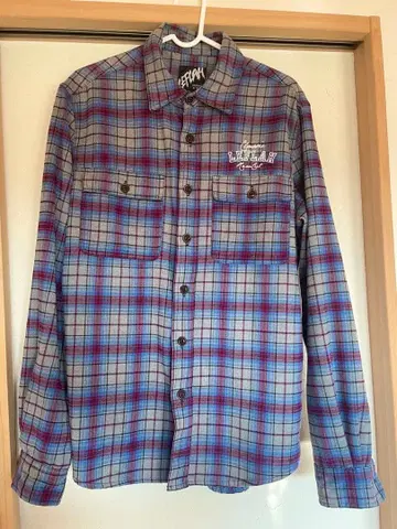 LEFLAH 체크 무늬 플란넬 셔츠 XL