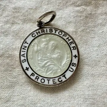 St.Christopher Large silver white