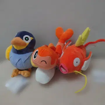 포켓몬스터 봉제 인형 ~잉어킹, 찌리리공, 철컹철컹(등껍질 모습)~