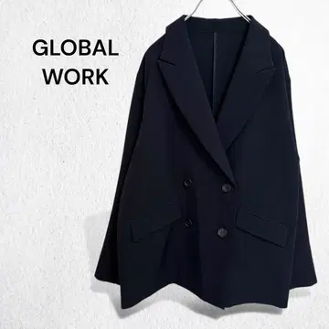 글로벌 워크 자켓 테일러드 더블 버튼 스트레치 고급 M