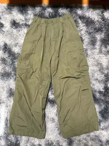 카고 팬츠 올리브색 4 포켓