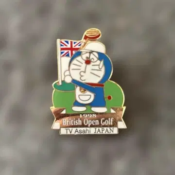 TV 아사히 도라에몽 핀 배지 골프