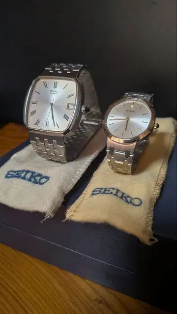 빈티지 SEIKO 5855-5010 킹 쿼츠 2세트