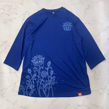 태극권 의류 YUN 윤 M 블루 파랑 백 프린트