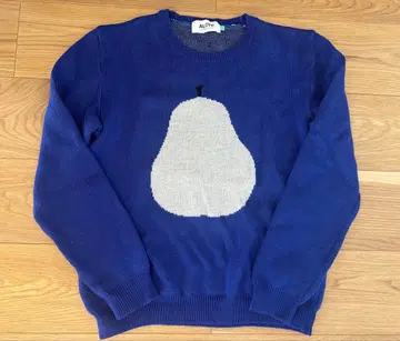 ALOYE 양배 디자인 니트 스웨터 파랑