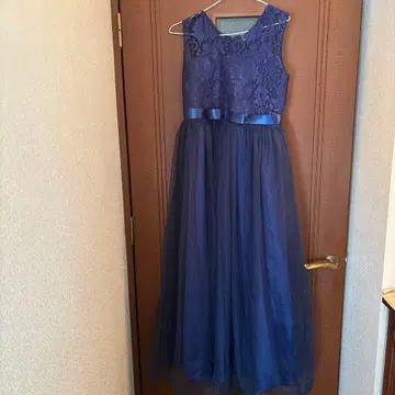 네이비 레이스 롱 드레스 피아노 발표회 결혼식 파티 드레스 170