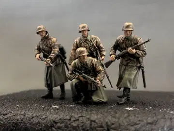 1/35 독일 보병 4체 페인팅 완료품 드래곤