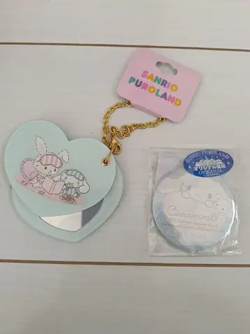 시나몬&멜 거울 키링, 캔뱃지 세트