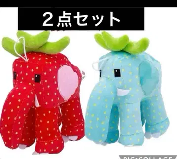 이탈리안 레인 로트 스트로베리 엘리펀트 봉제 인형 당일 배송