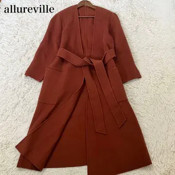 새상품급 알아바일 가운 코트 리버 벨티드 맥시 길이 브라운 1