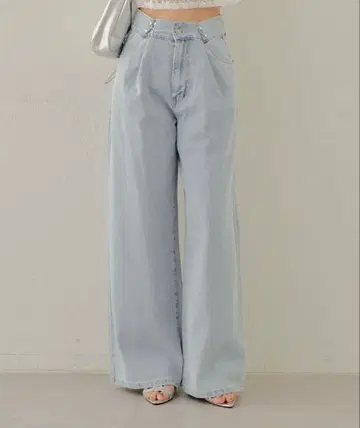Chico [ WEB 한정판/리니 ] 오버다이 와이드 데님 팬츠