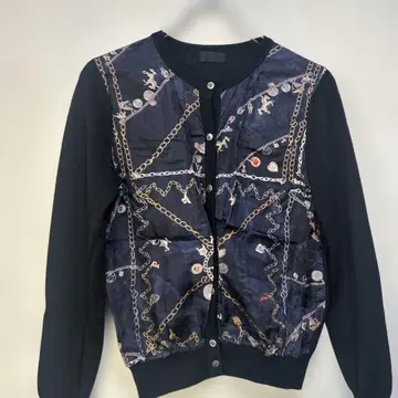 폴스미스 블랙 체인 프린트 가디건