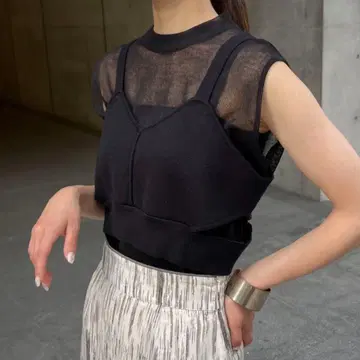 [ &g'aime ] 뷔스티에 레이어드 니트 / 2piece